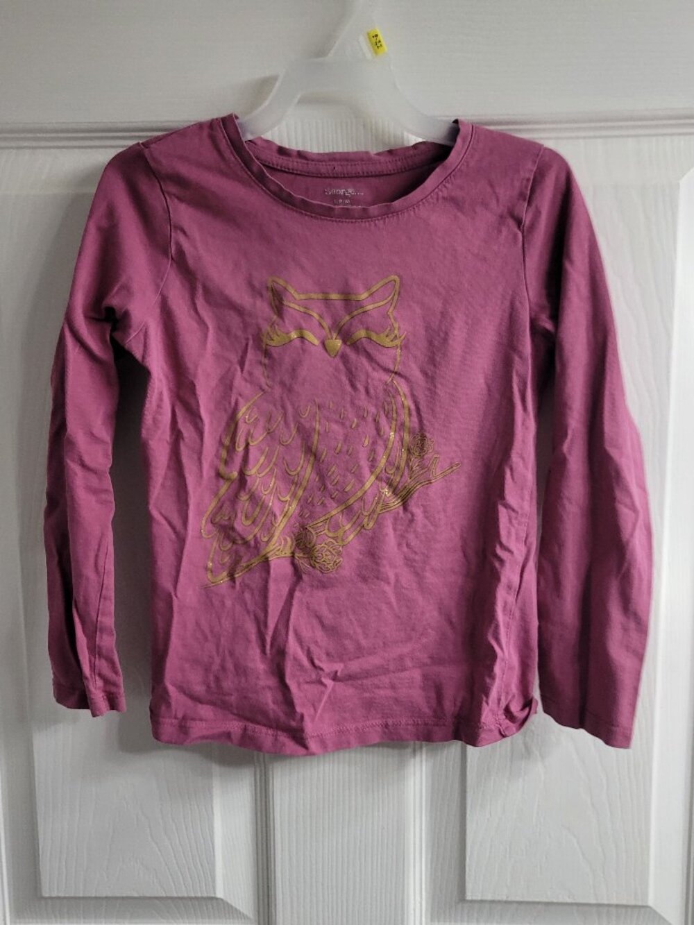 #729 FREE W PURCHASE George Owl Long Sleeve Pink Shirt sz 6